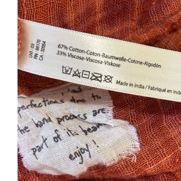 Free People Tie Dye Kimono Wrap Top M/L Oversize Boho Sheer Indie Cover-Up Layer - Picture 5 of 8